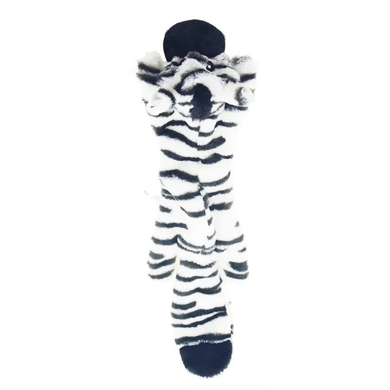 Stuffingless Plush Dog Toy – Durable Squeaky & Crinkle Chew Toy for Dogs (Simulated Animal Design)