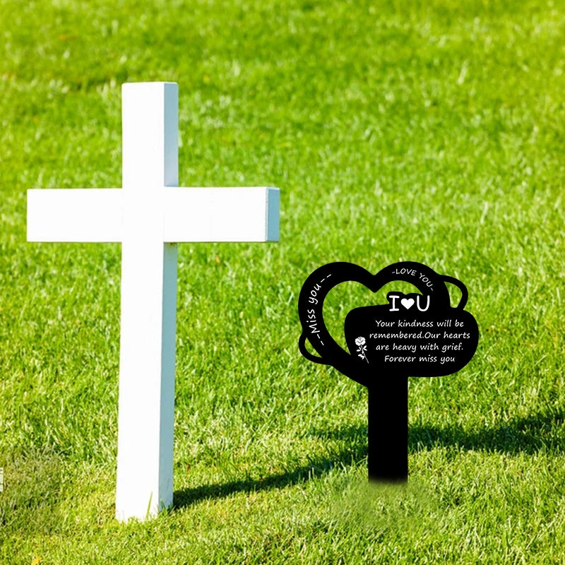 Acrylic Pet Memorial Garden Stake – Outdoor Cemetery Gravestone for Dog & Cat Remembrance