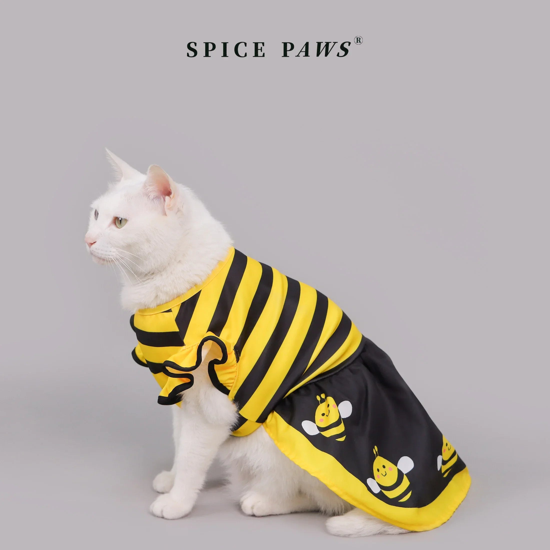Dog Bee Costume – Cute Bumble Bee Dress for Dogs, Cats & Puppies, Halloween & Party Pet Outfit