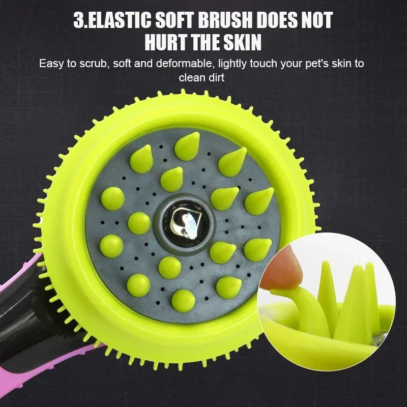 Pet Shower Head Bath Brush – 2-in-1 Dog & Cat Massage Comb with Water Sprinkler for Easy Grooming & Washing