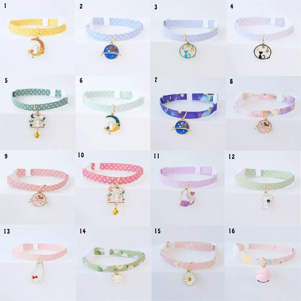 Adjustable Breakaway Kitten Collar with Pendant – Safe and Stylish for Cats and Puppies
