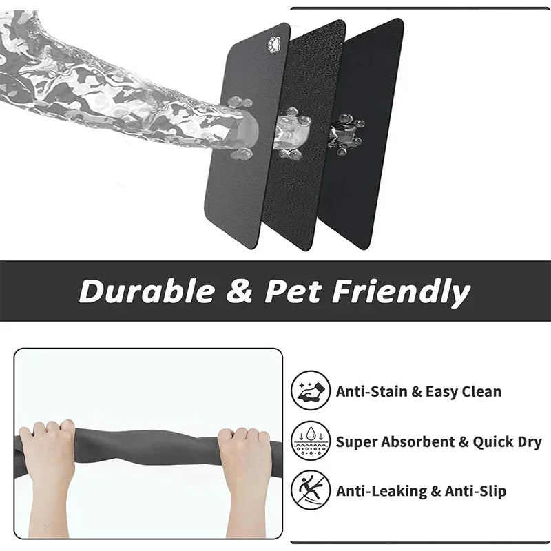 Absorbent Pet Feeding Mat – Quick-Dry Placemat for Dogs & Cats