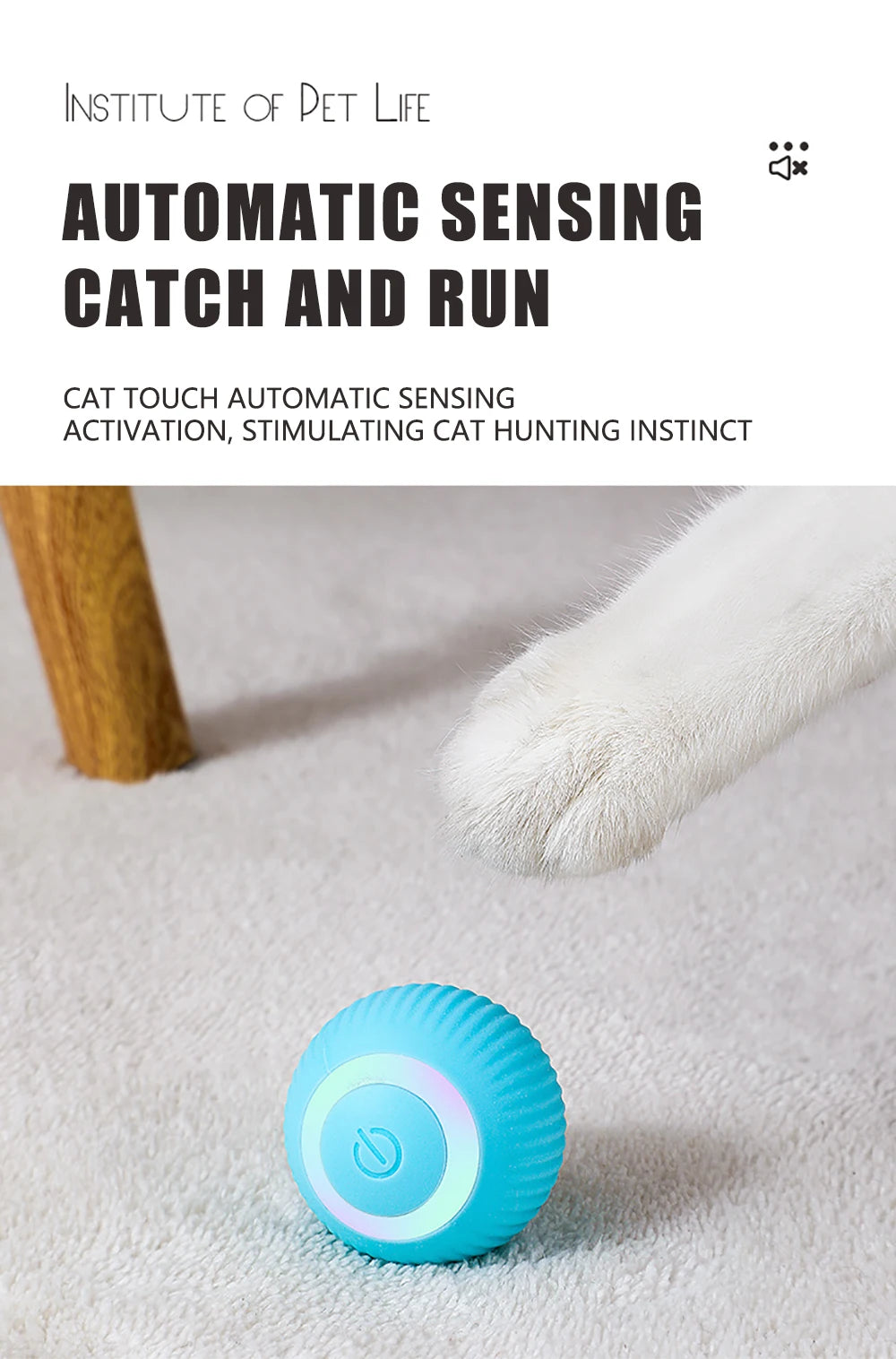 Smart Electronic Interactive Pet Toy Ball – USB Rechargeable Moving, Jumping & Bouncing Ball for Dogs & Cats