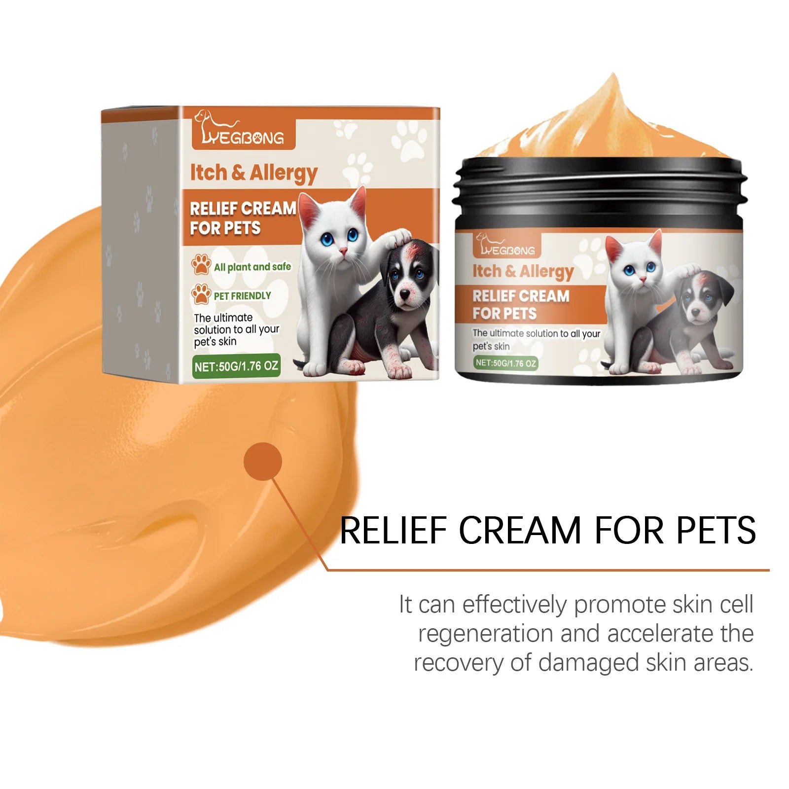 Yegbong Pet Skin Care Cream – Soothing Relief for Itching, Warts, and Ringworm