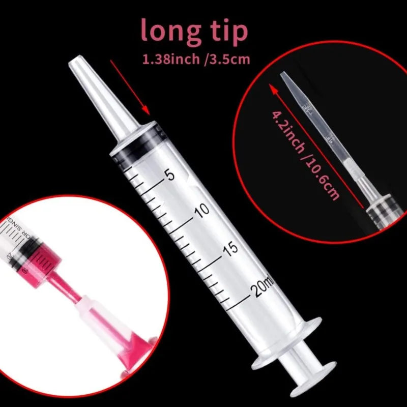 Reusable Plastic Syringe (Without Needle) – 20ml for Pet Feeding, Hydroponics, Nutrients, and Liquid Measurement