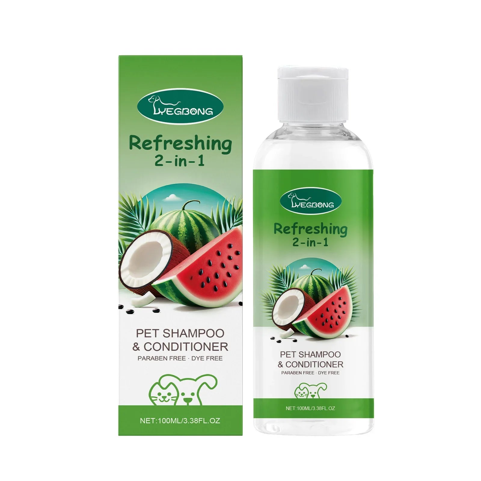 YEGBONG 2-in-1 Pet Shampoo & Conditioner – Itch Relief, Moisturizing & Odor Removal Formula for Dogs
