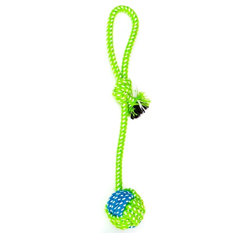 Dog Rope Toy with Ball – Small Dog Chew & Teeth Cleaning Toy, Interactive Puppy Training Play Toy