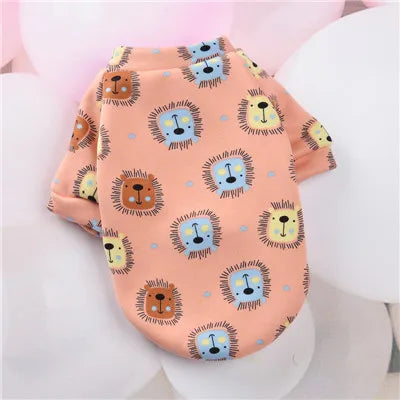 Cartoon Pet Hoodie – Winter Sweatshirt Coat for Small Dogs & Cats