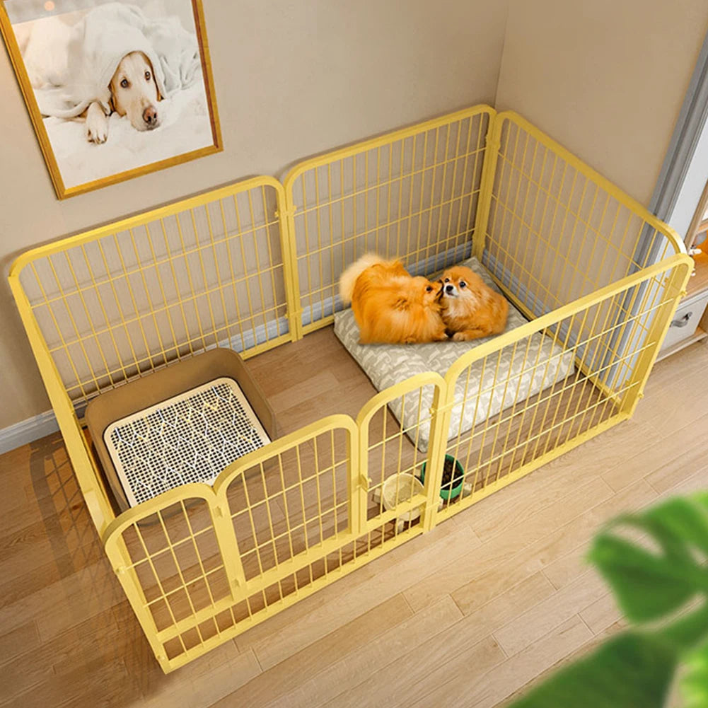 6-Panel Foldable Dog Playpen – Heavy-Duty Pet Exercise Fence for Dogs, Puppies, Cats & Rabbits