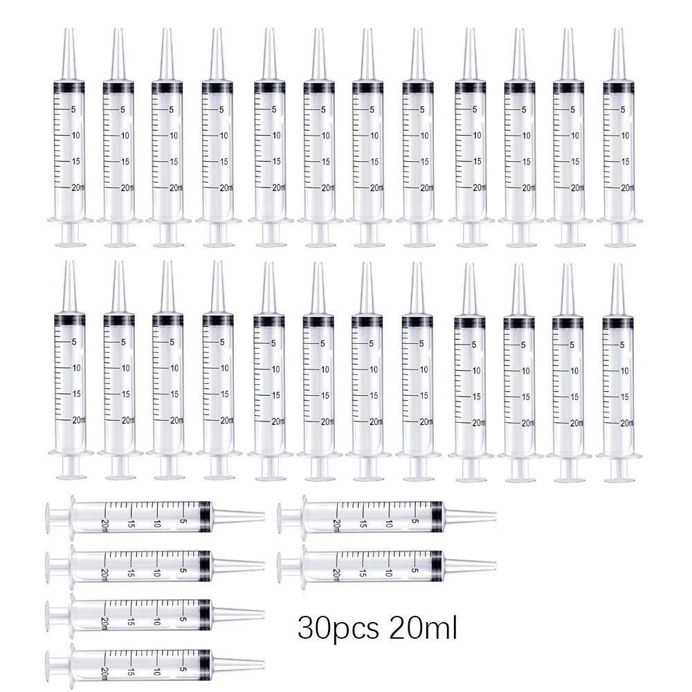 Reusable Plastic Syringe (Without Needle) – 20ml for Pet Feeding, Hydroponics, Nutrients, and Liquid Measurement