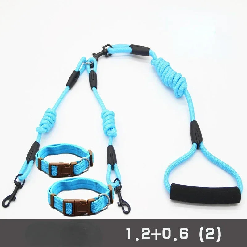 Double Dog Leash Coupler – No-Tangle Nylon Lead for Small Dogs Like Chihuahuas