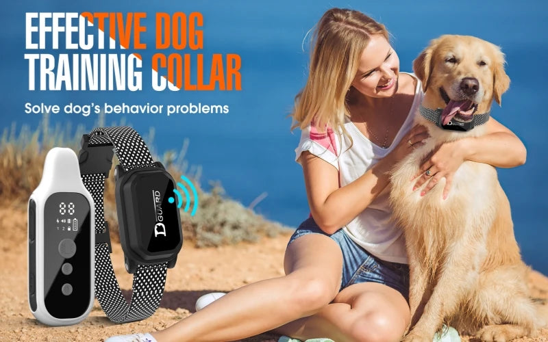 800m Rechargeable Dog Training Collar – Waterproof with LCD Remote, Shock, Vibration & Sound