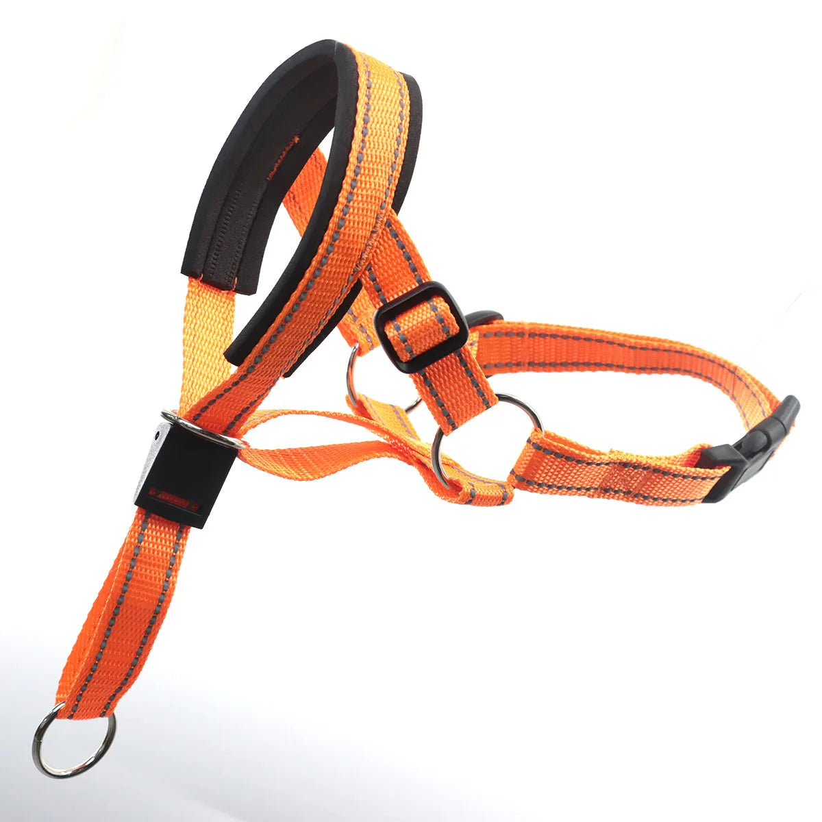 Breathable Nylon Dog Muzzle – Anti-Bark & Training Collar with Reflective Strips