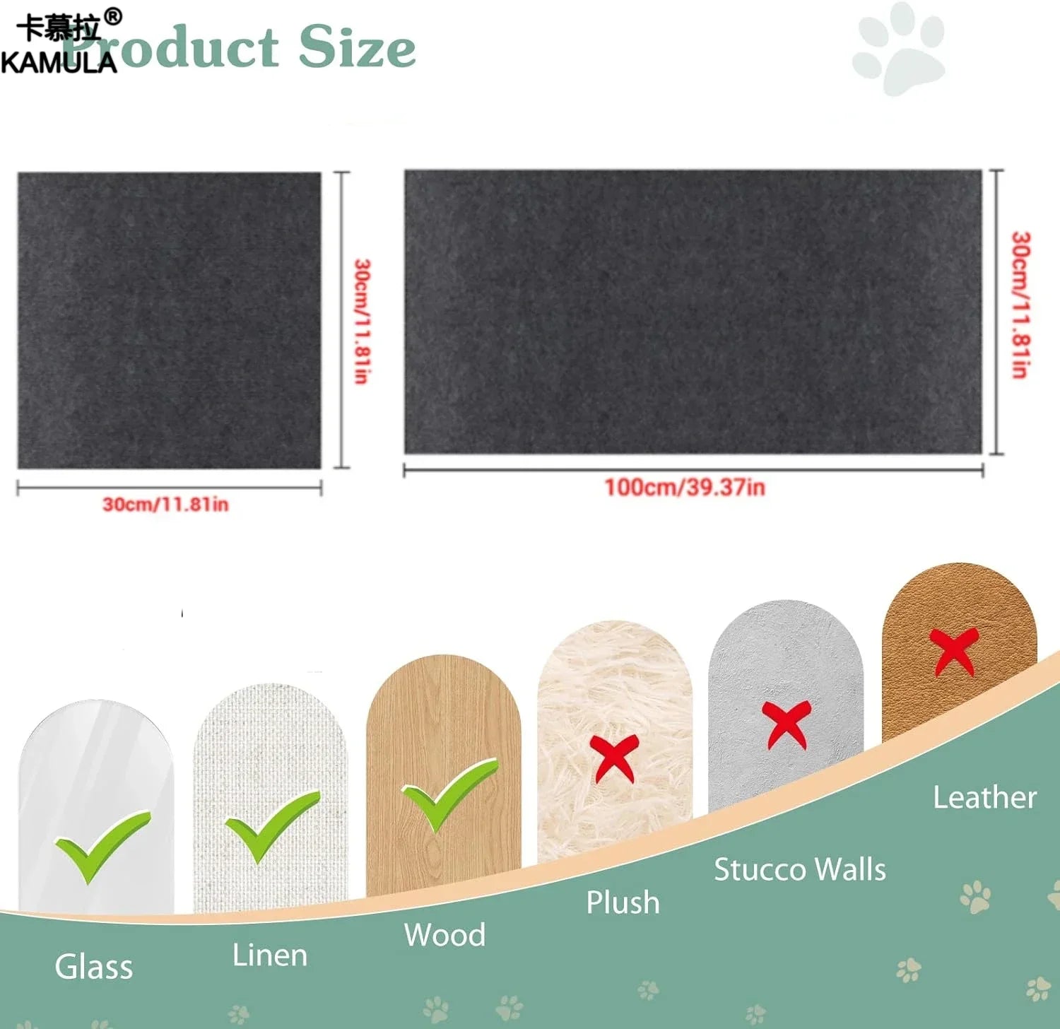 CSelf-Adhesive Cat Scratching Mat – Trimmable Furniture Protector for Sofa & Carpet Surfaces