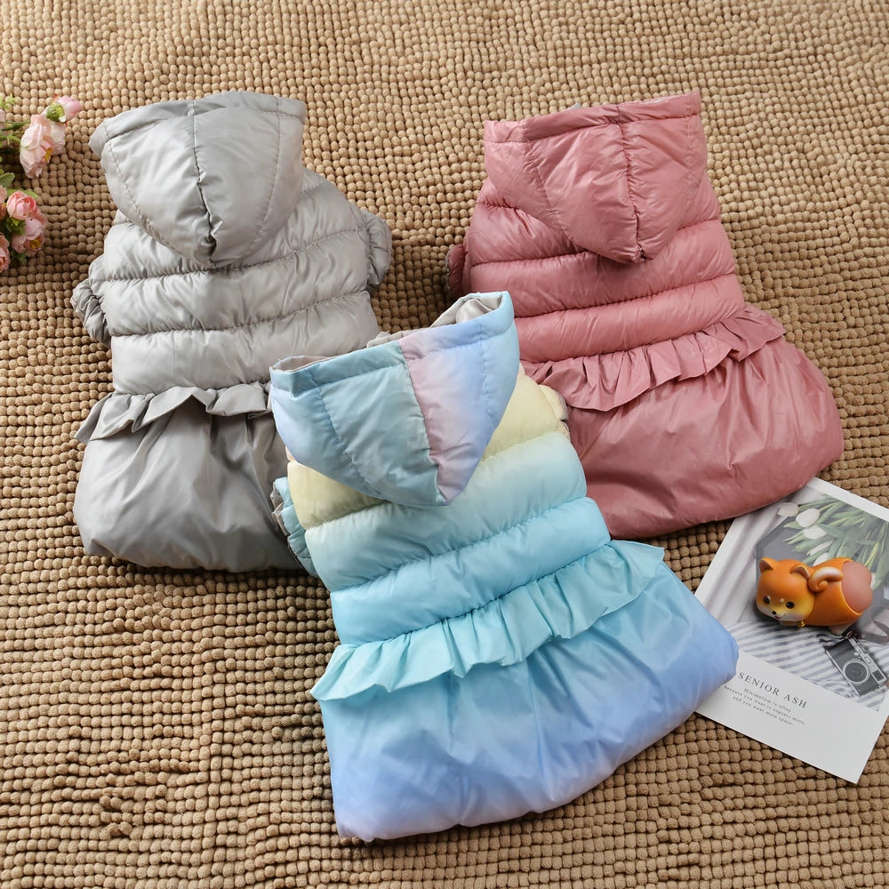 Dog Hooded Winter Jacket – Soft Puppy Coat for Small Dogs & Cats