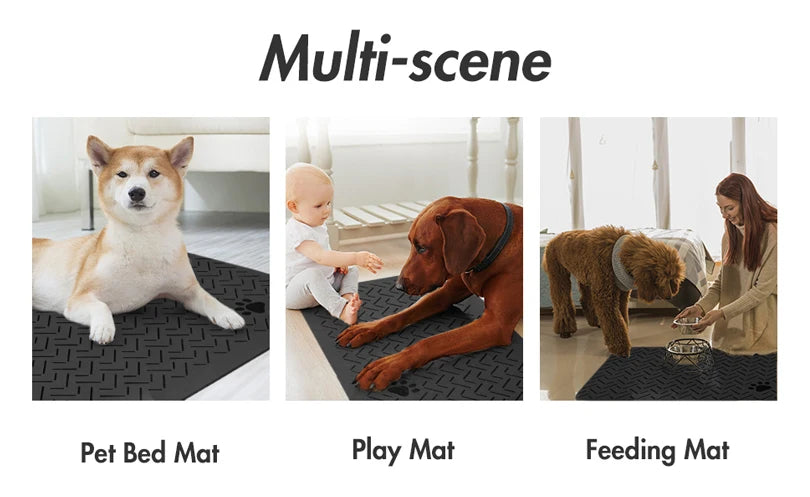 Pet Feeding Placemat – Waterproof, Quick-Dry Food & Water Bowl Mat for Dogs & Cats
