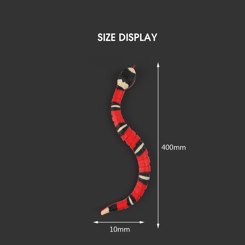 Smart Sensing Snake – Rechargeable Interactive Moving Cat Toy with Obstacle Detection & Escape Motion