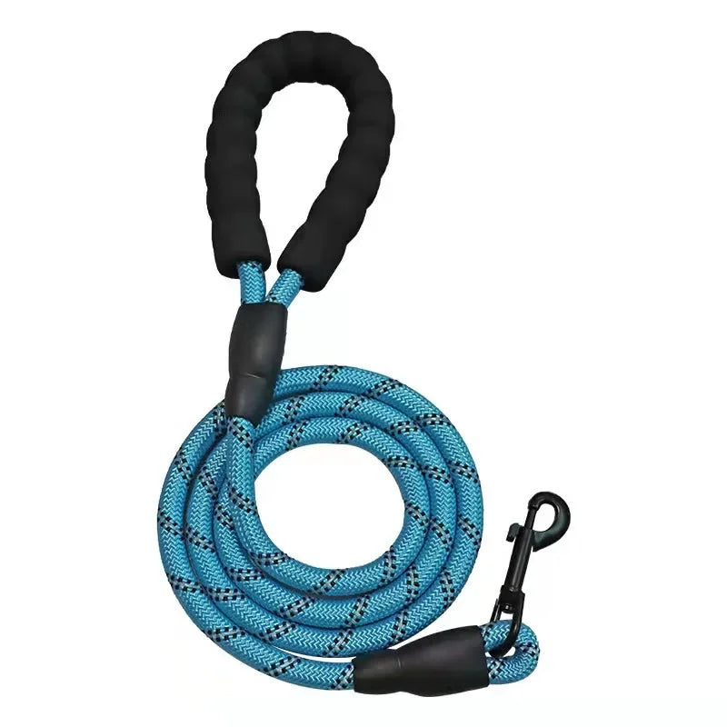 1.5m Reflective Nylon Dog Leash – Strong, Comfortable, and Safe for All Dog Sizes