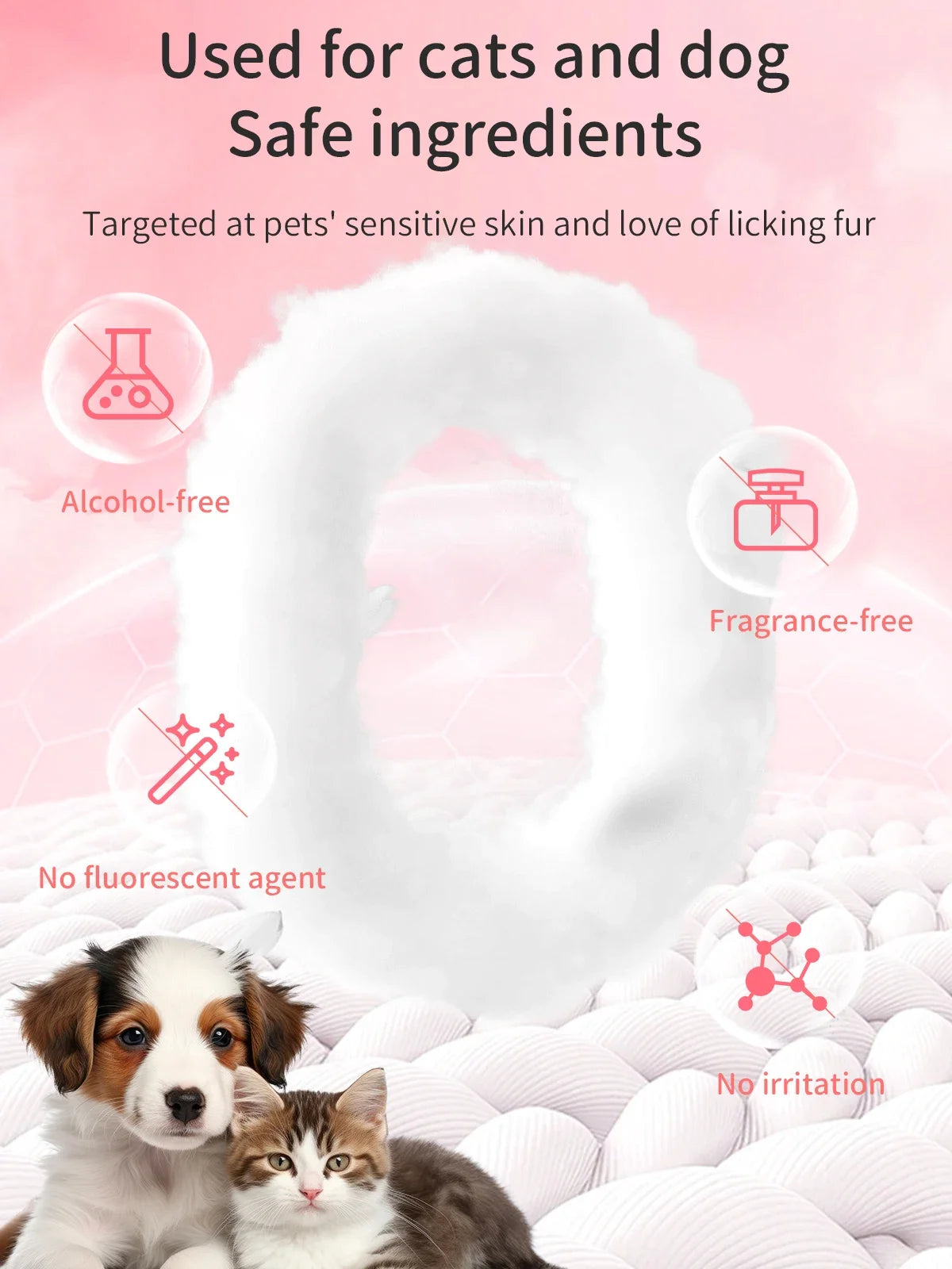 Pet Cleaning Gloves with Wipes – 50pcs 2-in-1 Grooming Scrubber & Massager for Dogs & Cats