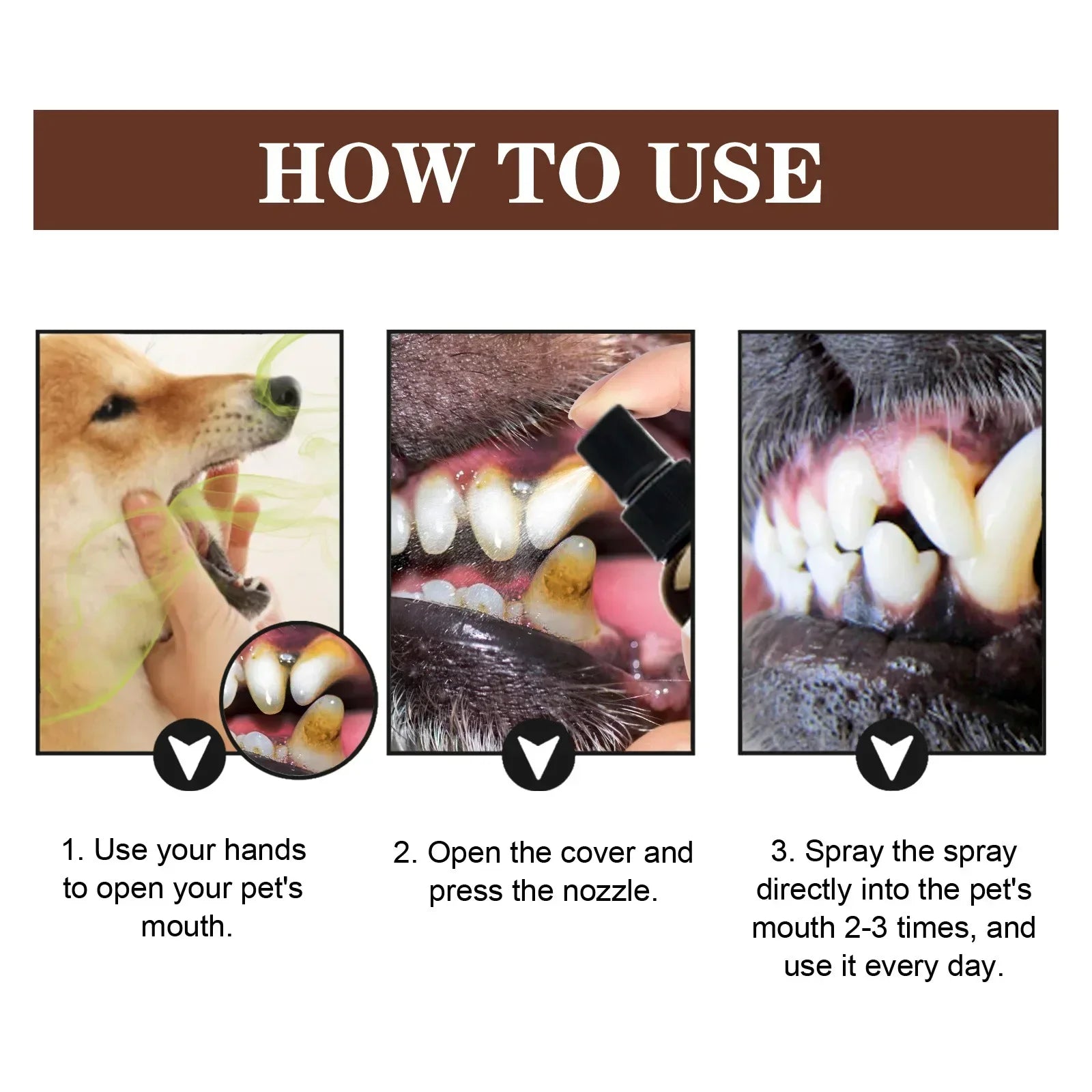 Pet Dental Care Spray – 30ml Oral Cleaning & Breath Freshener for Dogs and Cats | Deodorizing Tooth Cleaning Spray