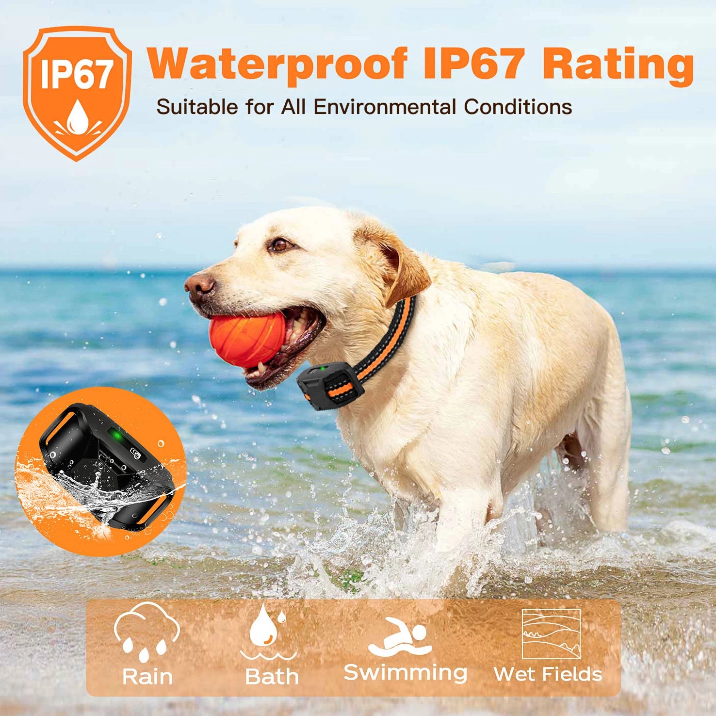 3300Ft Electric Dog Training Collar with Remote – Waterproof Shock & Vibration Behavior Trainer for Dogs 5–120 lbs