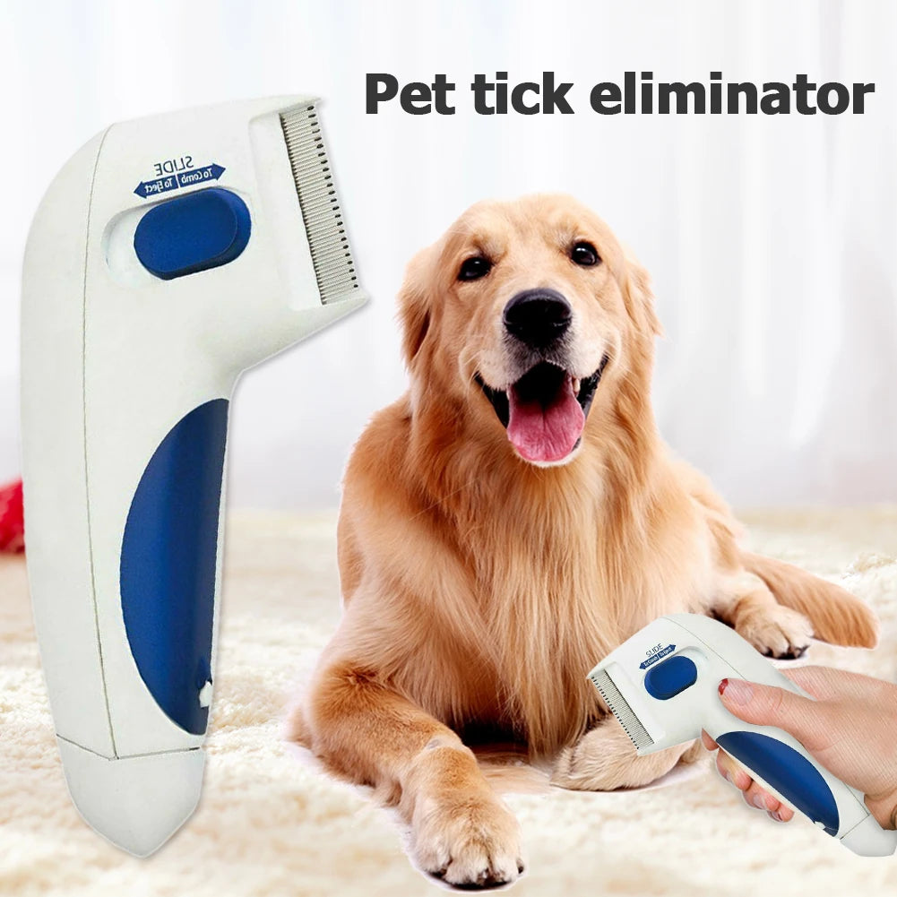 1Pc Pet Licke Electric Tick Remover Comb – Safe & Effective Flea, Tick, and Lice Killer Cleaning Tool for Dogs, Cats, and Small Pets