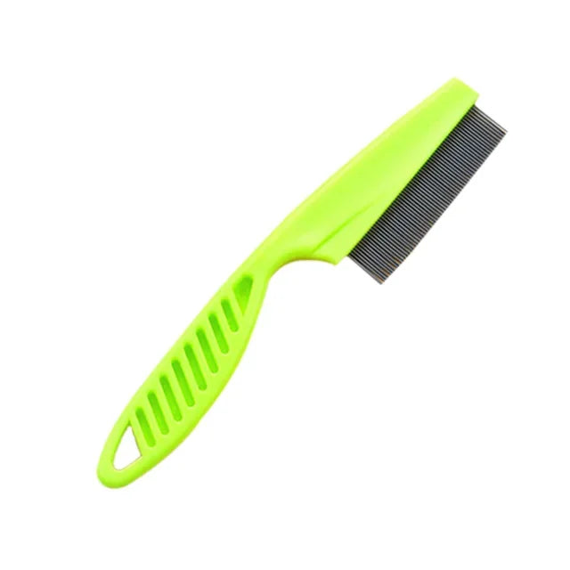 Pet Flea & Tick Remover Comb – Stainless Steel Grooming Brush for Dogs & Cats | Lice Repellent & Hair Cleaner Tool