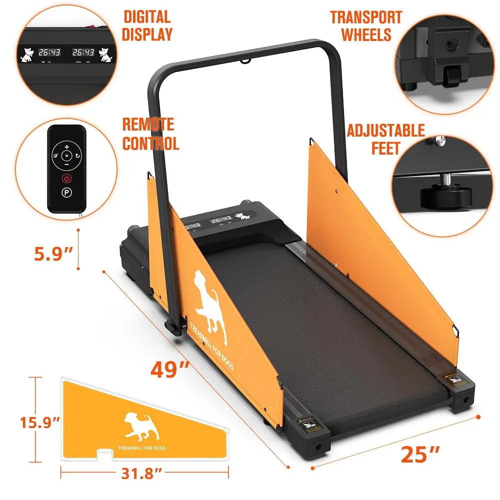 2.5HP Foldable Dog Treadmill – Indoor Running Machine for Small & Medium Dogs (Up to 220 lbs)