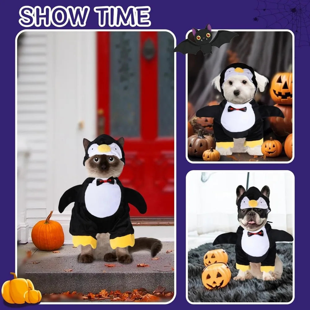 Penguin Dog Costume – Adorable Halloween Cosplay Outfit for Dogs & Cats