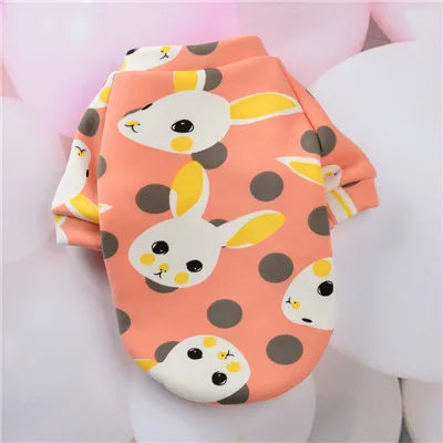 Cartoon Pet Hoodie – Winter Sweatshirt Coat for Small Dogs & Cats