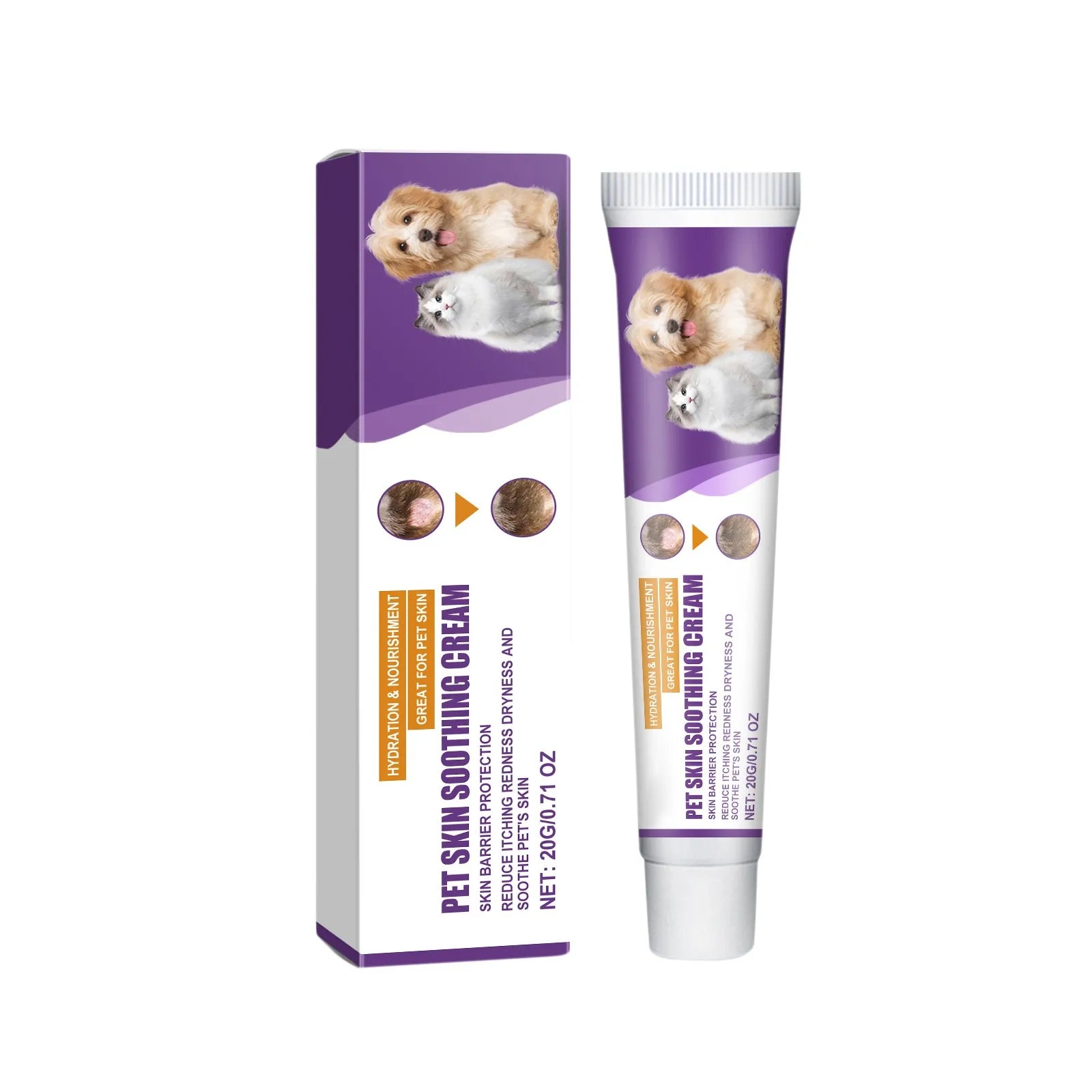 Pet Skin Care Cream – Itchy Skin Relief & Soothing Balm for Dogs & Cats