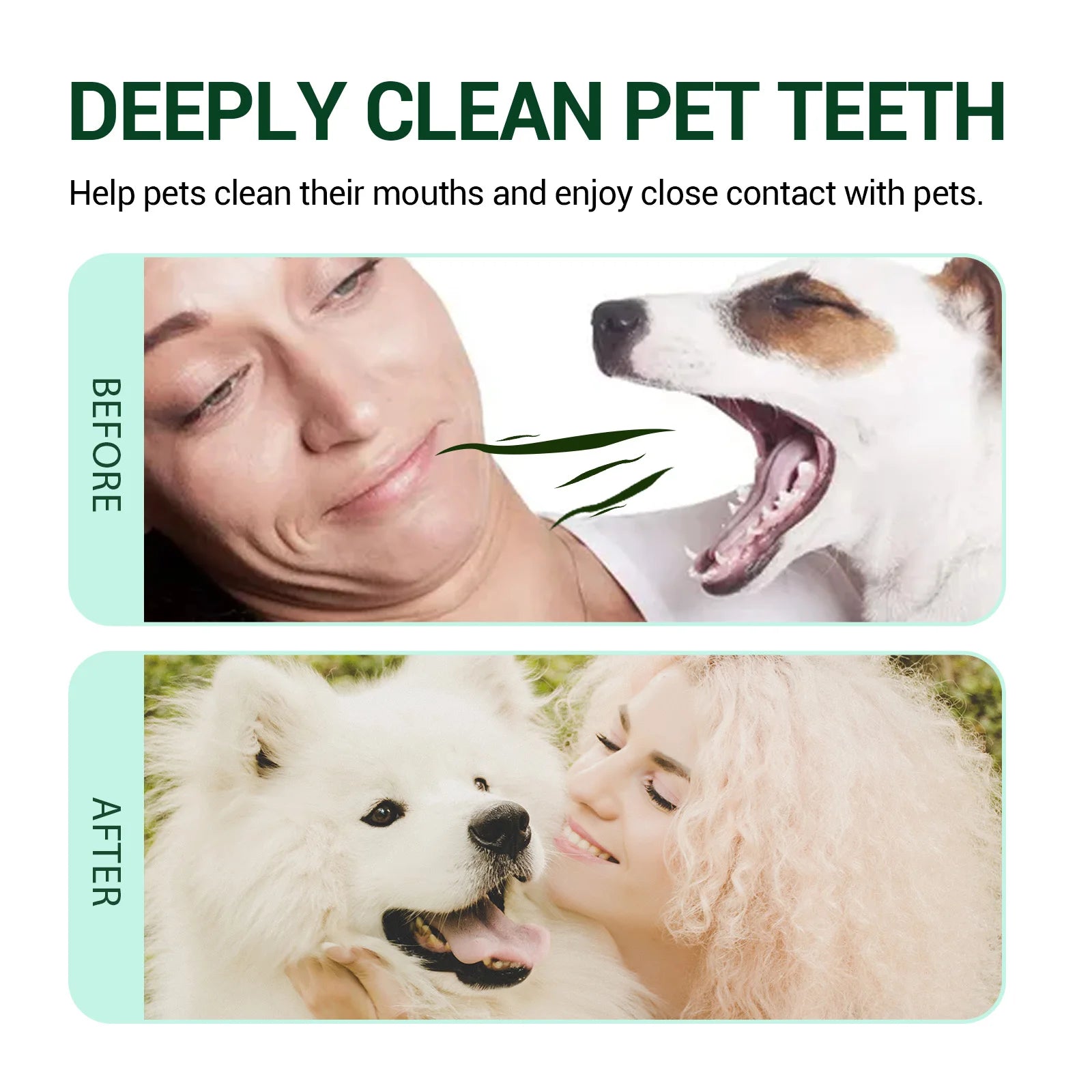 Pet Fresh Breath & Oral Care Solution – Dog & Cat Water Additive for Clean Teeth, Stain & Odor Removal, Earwax & Ear Odor Cleaner