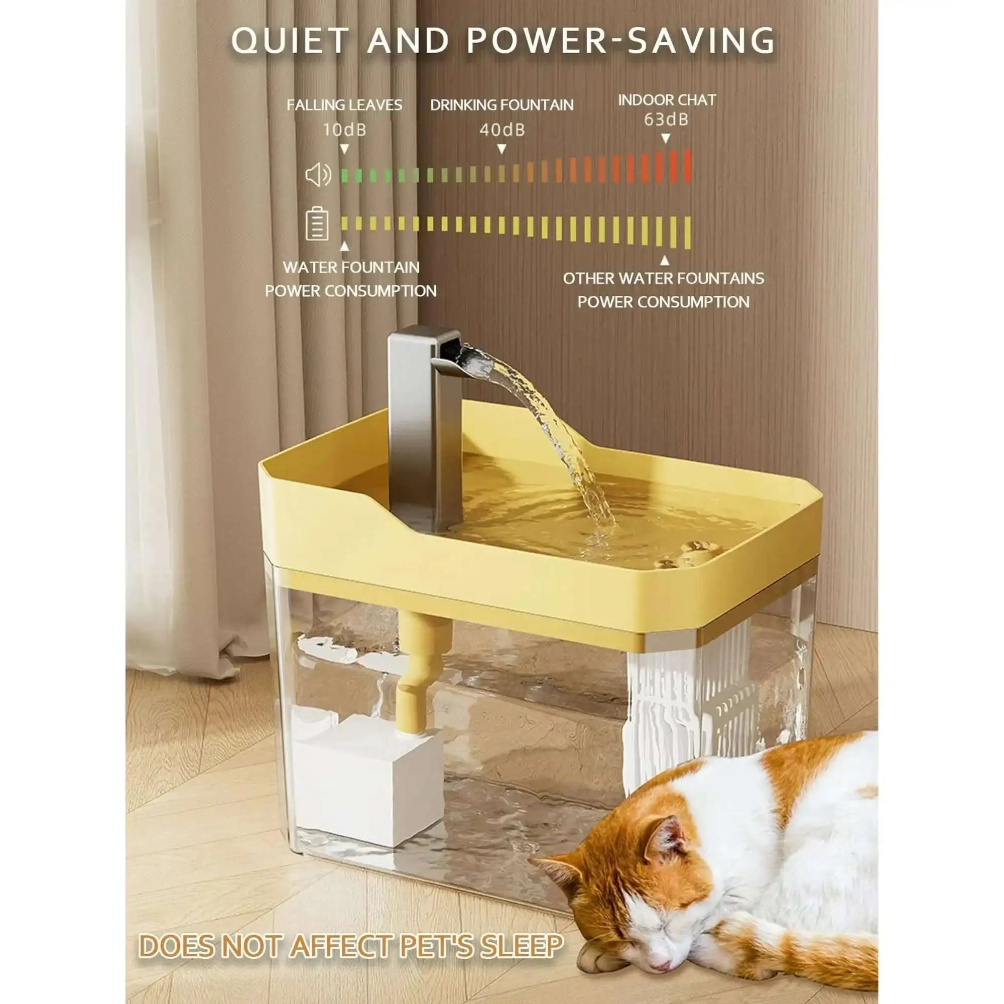Cat Automatic Water Dispenser – Silent Drinking Fountain with Circulating Pump & Filter, Removable Bowl