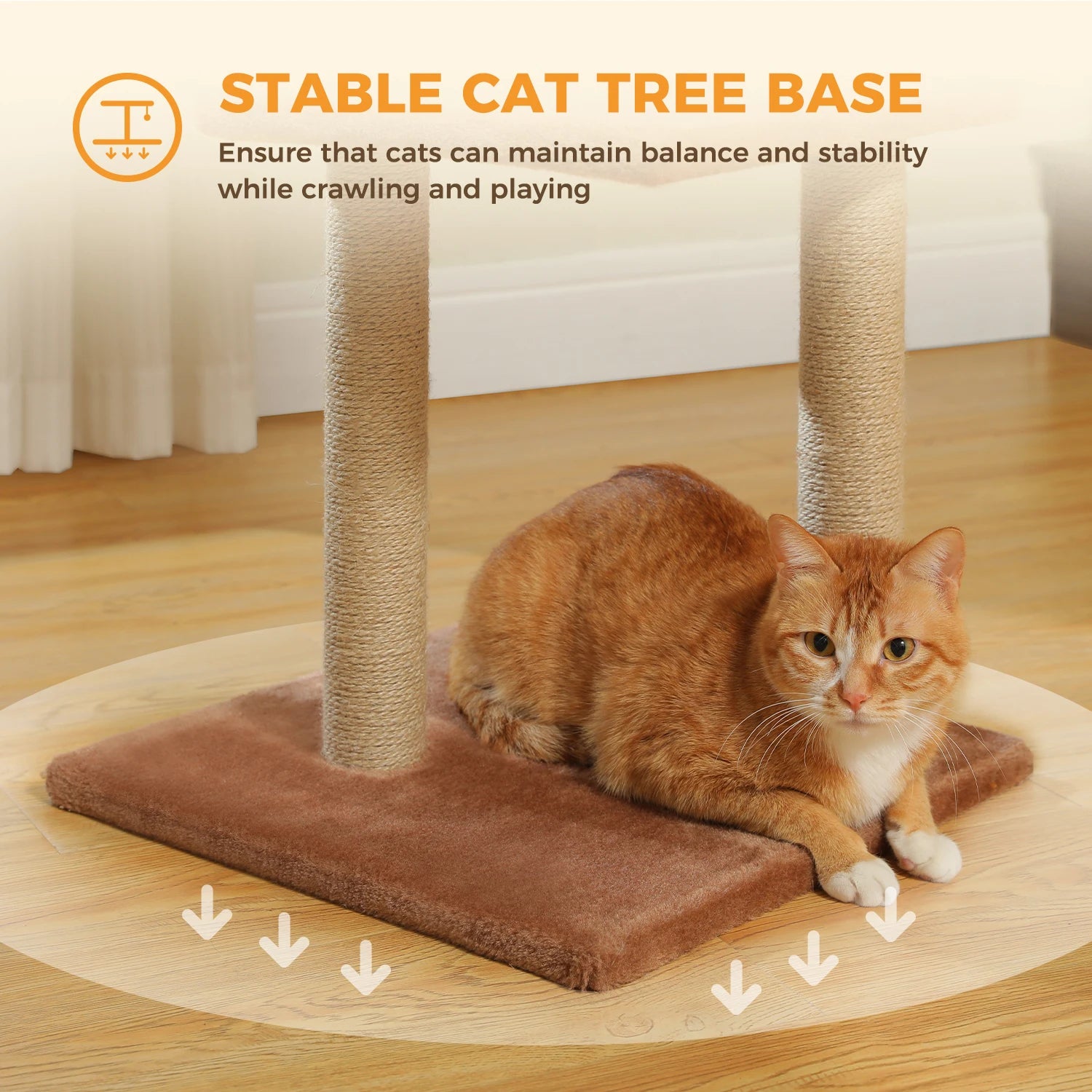 Cat Tree Tower for Indoor Cats – 2 Styles Cat Activity Center with Scratching Posts, Large Hammock & Removable Top Perch (Grey)