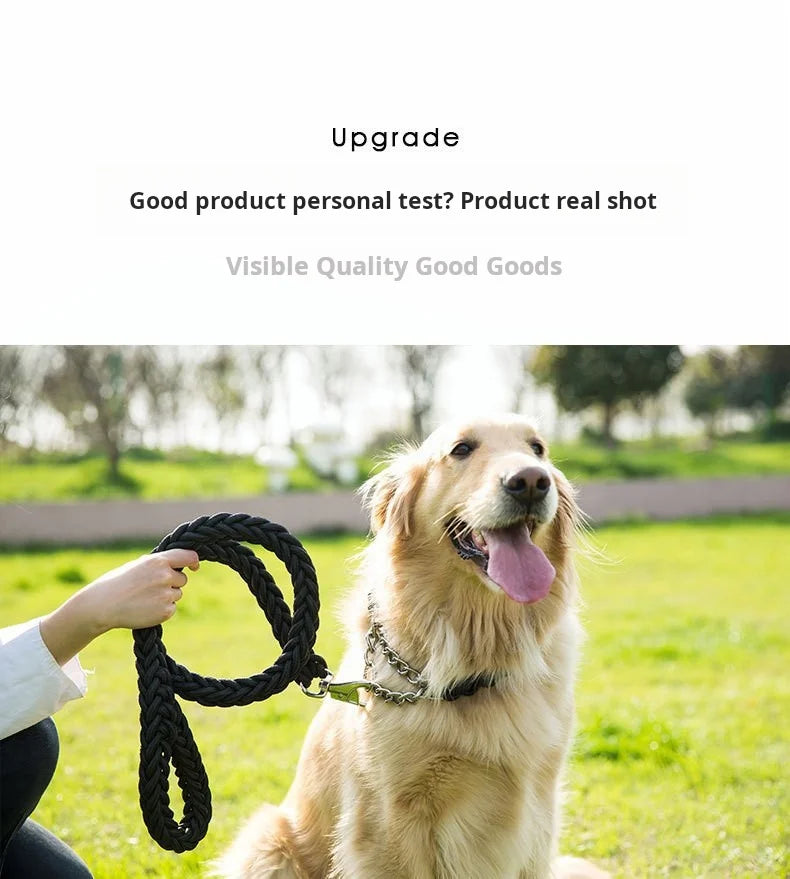 Comfort-Strong 5-Foot Braided Dog Leash – Durable & Comfortable Lead for Training and Daily Walks