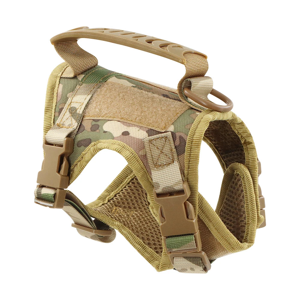 Tactical Cat Harness and Leash Set – Adjustable Vest with 9 Patches for Small Dogs and Cats