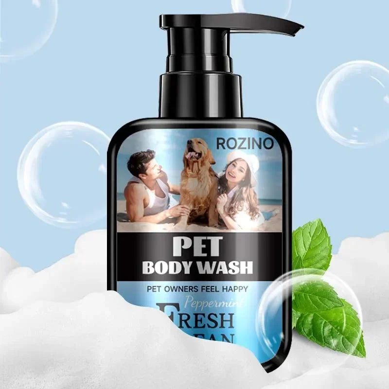 Cat & Dog Shower Gel Shampoo – 150ml Cleaning & Deodorizing Formula | Itch Relief, Mite Removal, Long-Lasting Fragrance