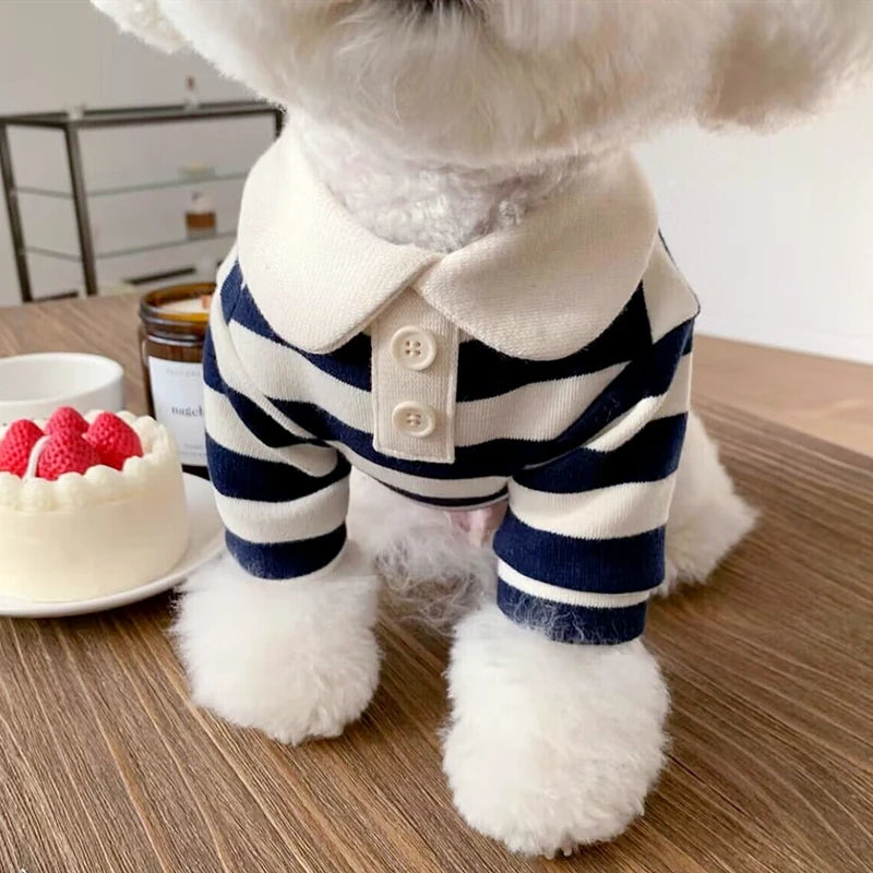 πΎ Fashion Striped Pet Shirt β Lightweight Summer Outfit for Dogs & Cats