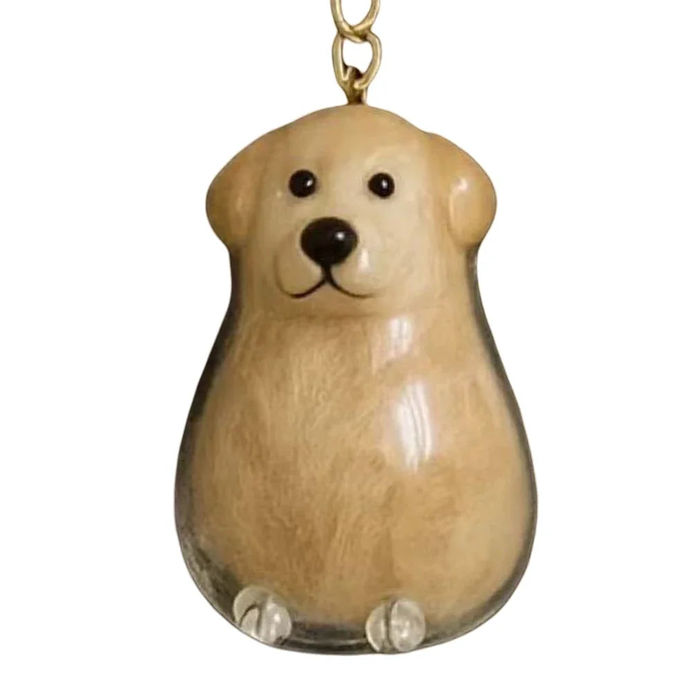 Dog Fur Keepsake Capsule Keychain – Transparent Memorial Charm Pendant for Pet Hair Storage & Remembrance Gifts