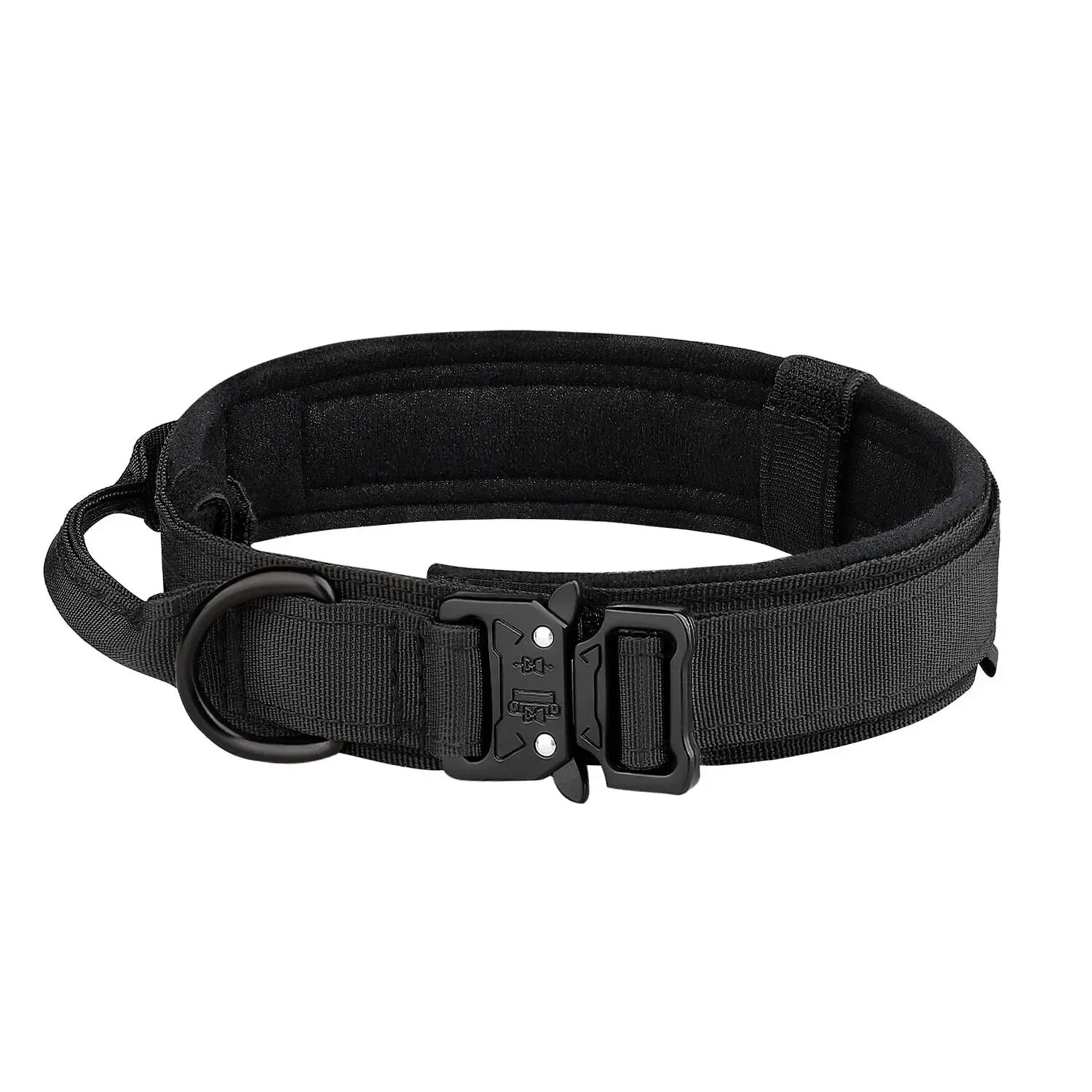 Tactical Dog Collar with Metal Buckle – Breathable Nylon Collar for Medium and Large Dogs