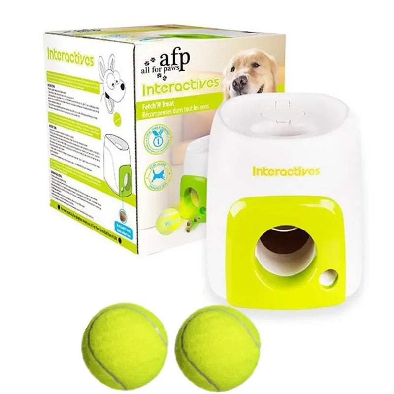 Automatic Tennis Ball Launcher – Interactive Toy & Treat Dispenser for Dogs & Cats