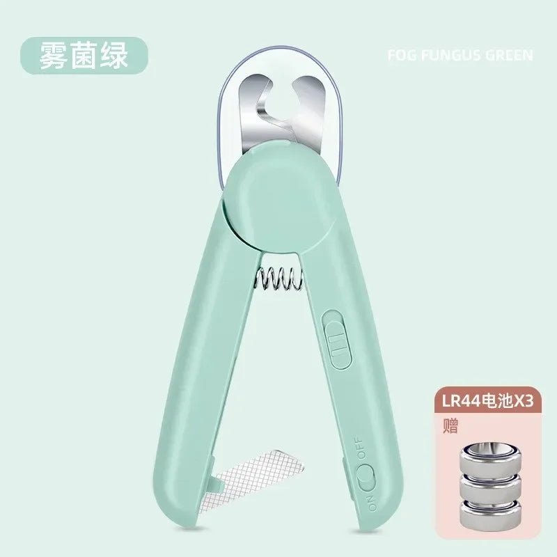 LED Pet Nail Clipper – Stainless Steel Dog & Cat Trimmer with Light