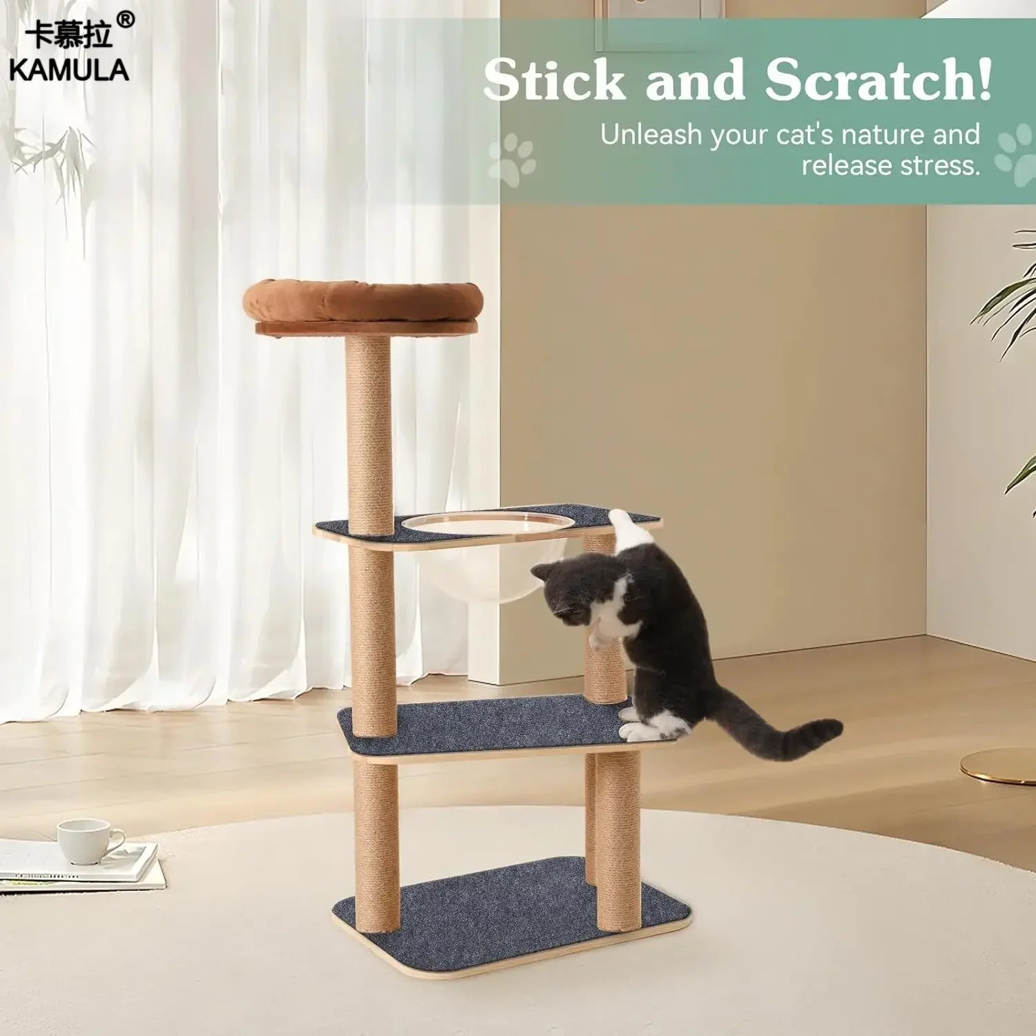 CSelf-Adhesive Cat Scratching Mat – Trimmable Furniture Protector for Sofa & Carpet Surfaces