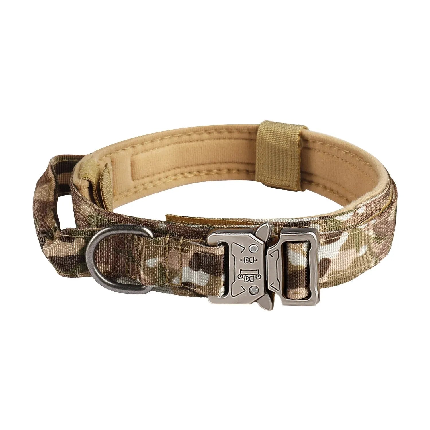 Outdoor Tactical Dog Collar – Heavy-Duty Nylon Training Collar with Metal Buckle for Medium & Large Dogs
