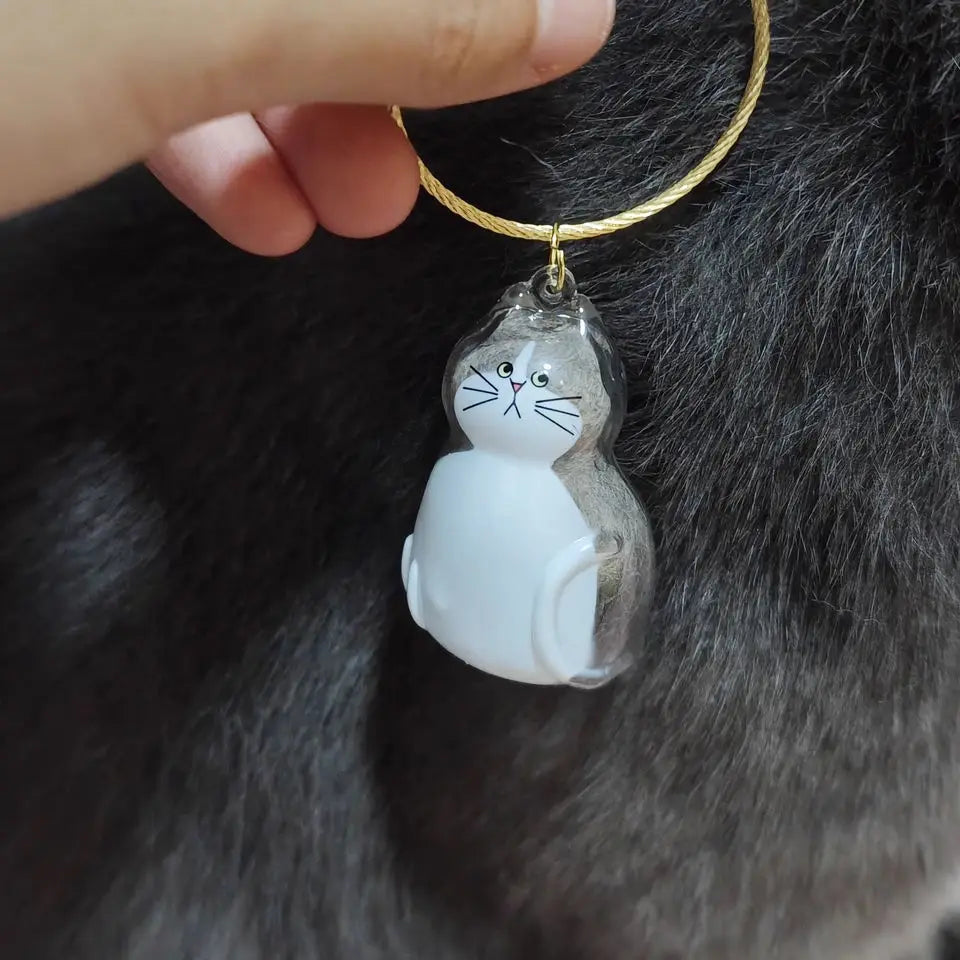 Pet Hair Memorial Keepsake Bottle Keychain – Cat & Dog Hair Memory Jar Urn for Pet Lovers