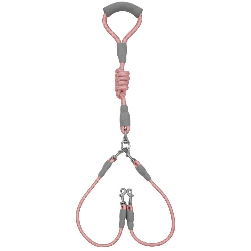 150cm Strong Dual Dog Leash – Soft Handle Pet Leash for Small, Medium & Large Dogs