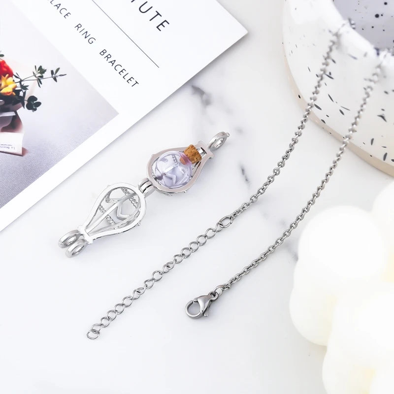 Hollow Teardrop Keepsake Urn Necklace for Ashes – Openwork Memorial Locket Pendant