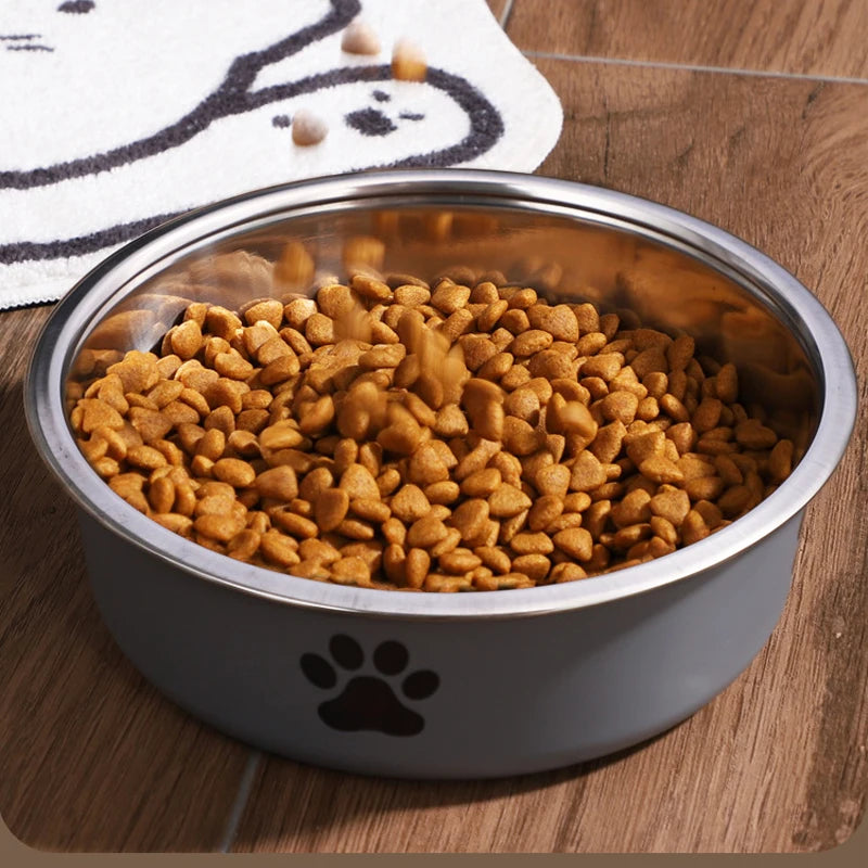 Non-Slip Stainless Steel Pet Bowl – Feeding & Water Dish for Small Dogs & Cats