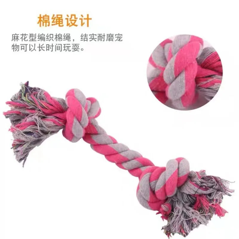 2-Piece Dog Chew Toys – Bite-Resistant Cotton Rope Knots for Small Dogs and Puppies