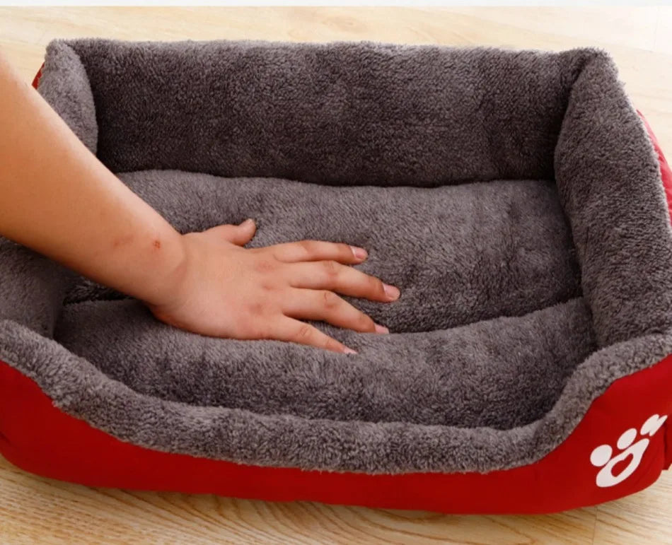4 Styles Plush Pet Sofa Bed – Removable Washable Cover & Waterproof Upholstery for Dogs & Cats (All Seasons)